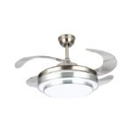 Modern Foldable Blade LED Silver Ceiling Fan