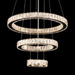 Crystal 3 Ring LED Chandelier Ceiling Light - Image 3