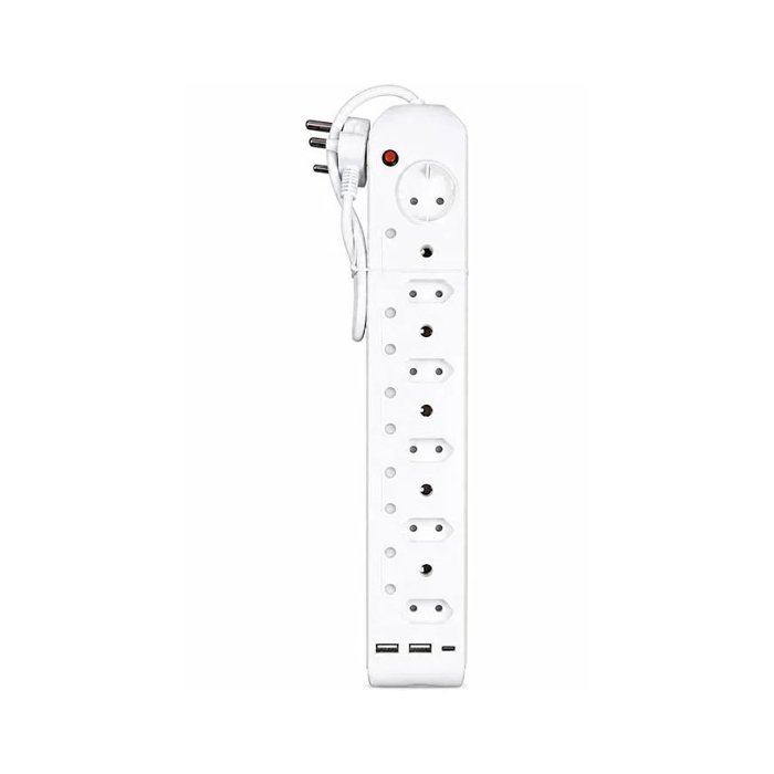 02-Multiple plug with USB C and USB Multi-Socket Power Extension with USB-A & USB-C Charging - Image 1