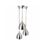 Elegant Chrome 3Lit Stainless Steel Pendant