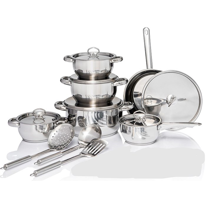 02-Tissoli pot set R699.95-1 Tissoli Bekaline Stainless Steel Cookware Set - Complete Kitchen Essential - Image 1