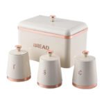 Royal Bread Bin with 3-Piece Canister Set