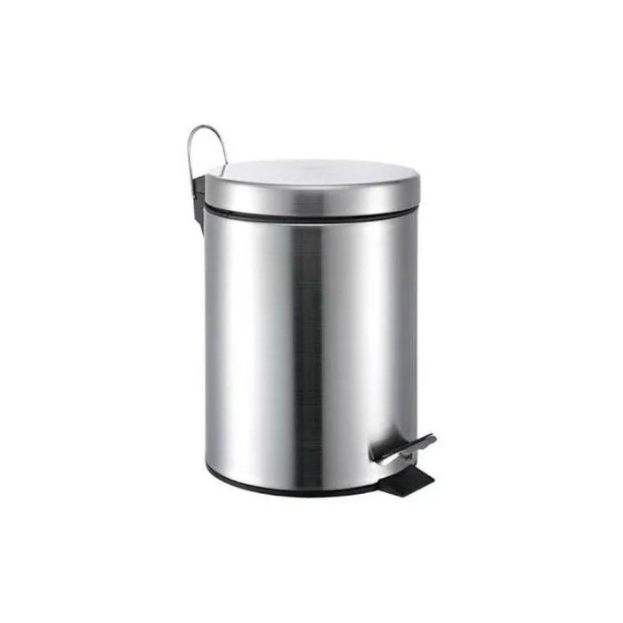 08-Dust bin stainless steel 3Lit Stainless Steel Pedal Dustbin 3L - Compact & Elegant - Image 1