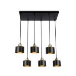 Pendant 6Lit Black E27