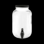 16L Fluted Glass Beverage Dispenser with Tap